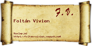 Foltán Vivien névjegykártya