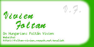 vivien foltan business card